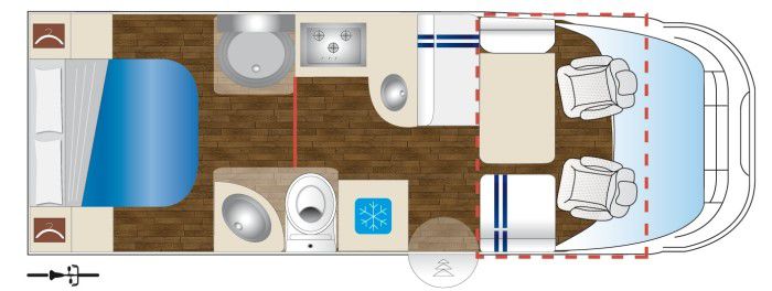 aménaement intérieur camping-car neuf Giottiline GL 938