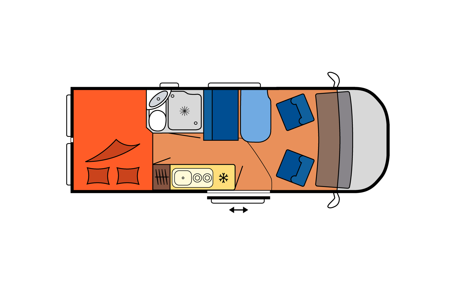 schéma implantation HOBBY VANTANA K60 FT ONTOUR EDITION 2022