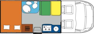 schéma implantation KNAUS VAN TI 550 MD 